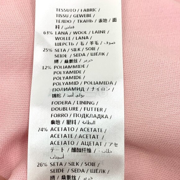 Alexander McQueen Pink Puffed-Sleeve Wool & Silk Blend Dress Size 40 Made In Ita - Picture 6 of 7